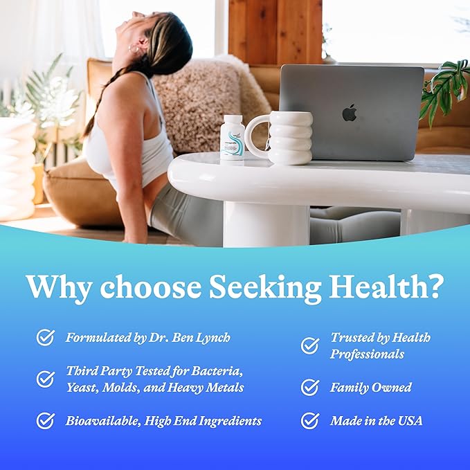 Seeking Health Ashwagandha - Adrenal Support Supplement with Powerful Adaptogen Formula - Support Immune Health &amp Concentration with Ashwagandha Supplement - 467 mg 60 Capsules