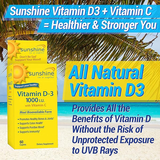 Nutritionworks Sunshine in a Caplet Vitamin D Caplets 60 Caplets (Pack of 2)