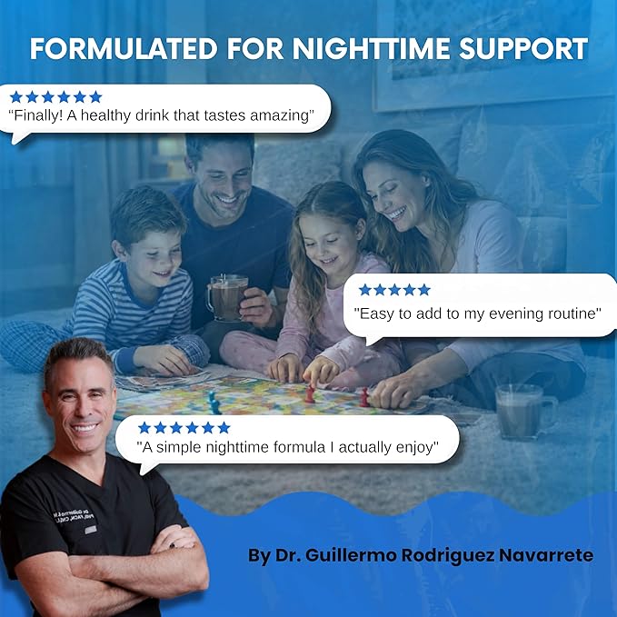 NutriDinner by Nutrillermo | Grass-Fed Collagen Protein Powder | Magnesium B-Vitamins &amp Monk Fruit | Sleep Recovery and Wellness Supplement |