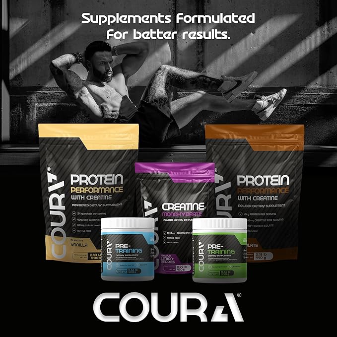 COURA Protein Performance Powder with Creatine High-Performance Muscle Support Gluten-Free Supplement for Athletes 990g
