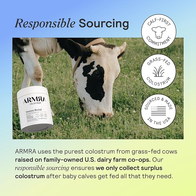 ARMRA Colostrum Powder | Vine Watermelon | Gut Health &amp Bloating | Skin &amp Hair | Immunity | Keto Gluten &amp Fat-Free | 60 Servings