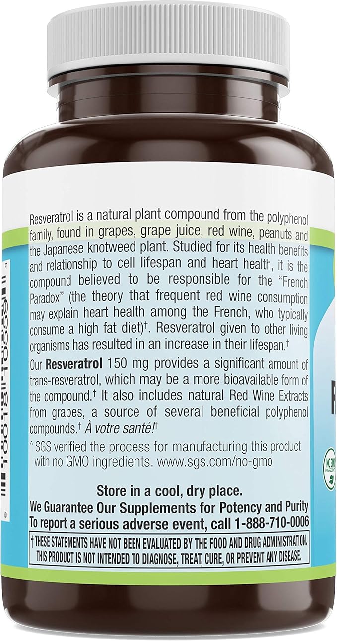 Livamed - Resveratrol 150 mg Veg Caps 60 Count