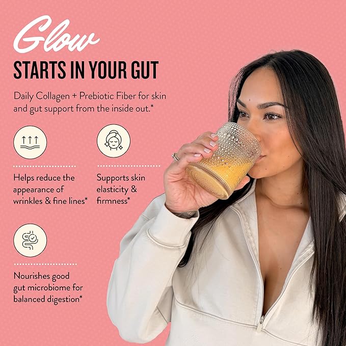 Legendairy Milk Collagen Peptides Powder &amp Prebiotic Fiber for Women Digestive Health Drink Mix Skin Cellulite Fine Lines &amp Regularity Tropical Flavor Supplement She’s Glowing 18 Stick P