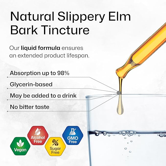 BIO KRAUTER Slippery Elm Tincture 4 Fl. Oz. &amp Milk Thistle 250 Capsules.