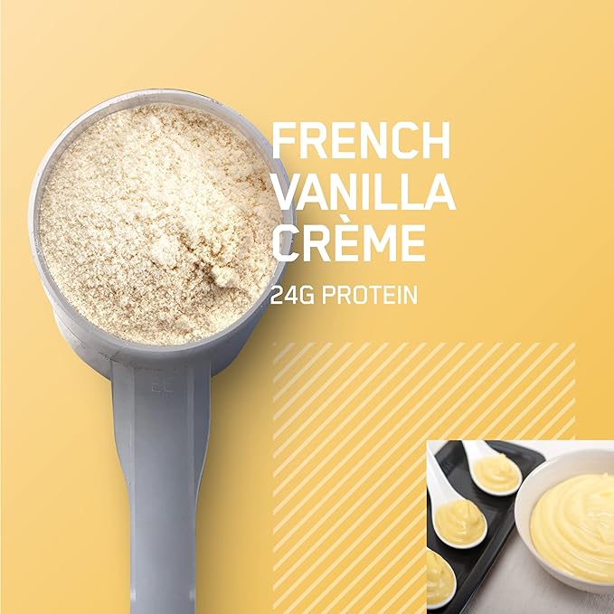 Optimum Nutrition Gold Standard 100% Whey Protein Powder French Vanilla Crème 5 Pound (Packaging May Vary)