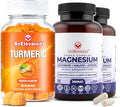 Ginger and Turmeric Supplement Gummies (Pack of 1) Bundle with Triple Magnesium Complex (Pack of 2) – Plant-Based Support for Joints Sleep and Daily Balance – Vegan Non-GMO (3 Items)