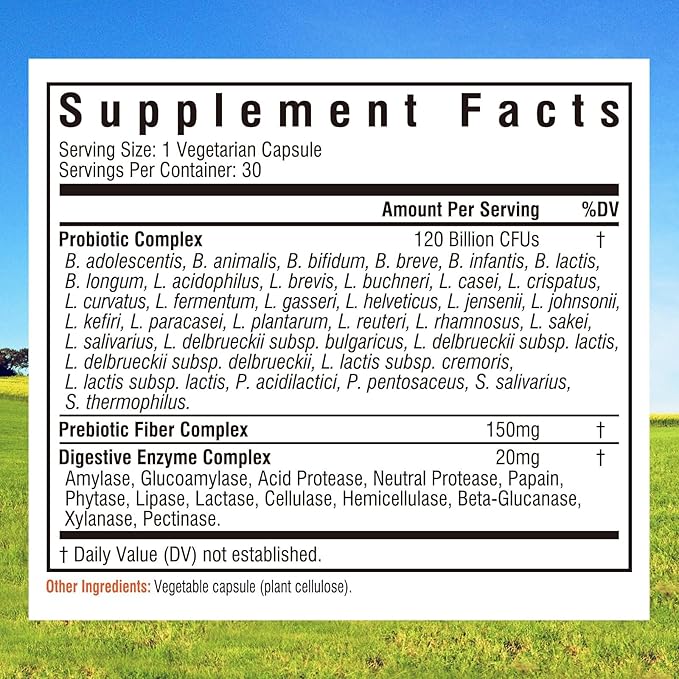 Innate Vitality Digestive &amp Bone Support Bundle – Multi-Strain Probiotics with Enzymes &amp Prebiotics + Calcium 1200 mg with High-Potency Vitamin D3 for Daily Strength &amp Balance