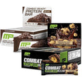 MusclePharm Combat Sport Bar Bundle - Chocolate Chip Cookie Dough &amp Chocolate Cake Flavors High Protein Fuel Performance Combat Cravings 20g Protein 5g Fiber 12 Bars