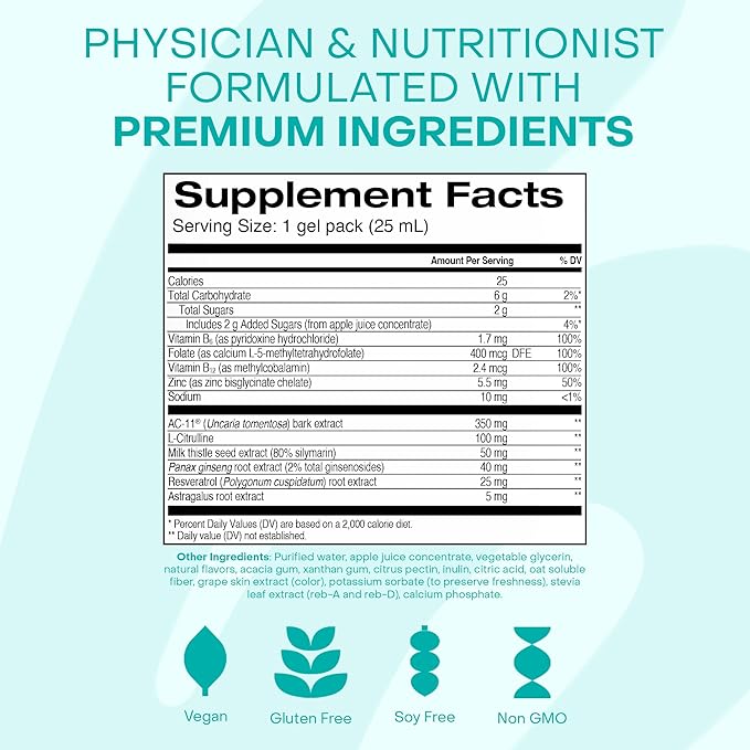 HealthyCell Telomere Length Supplement - Anti-Aging Telomere Lengthening Supplements with Phytonutrients &amp Vitamins for Cellular Health - AC-11 Astragalus &amp Resveratrol - 30 Gel Packs Grape