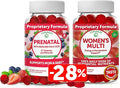 Lunakai Prenatal Vitamin and Women's Multivitamin Gummies Bundle - Pregnancy Multivitamin Gummy with Iron &amp Folic Acid - with 100% Daily Value of 16 Essential Vitamins and Minerals - 30 Days Suppl