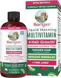 MARYRUTH'S Liquid Multivitamin + Hair Growth | Biotin 10000mcg | Lustriva Hair Growth Supplement | Clinically Tested in Women for Thicker Hair &amp Facial Wrinkle | Skin Care | Ages 18+ | 15.22 Fl Oz