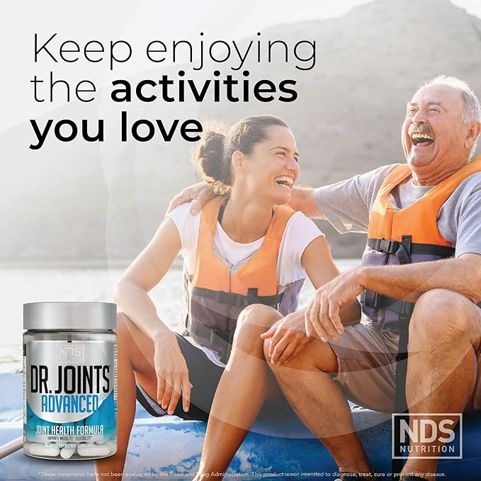 NDS Nutrition Advanced - Joint Health Formula with FruiteX-B Glucosamine &amp Chondroitin - Improved Mobility &amp Flexibility - 90 Capsules