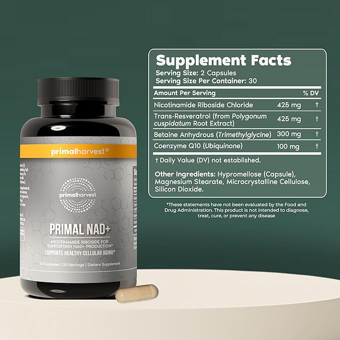 Primal Harvest Daily Two-Step Routine | NAD+ + Probiotics | 2 Pack | 30 Day Supply