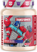 Core Nutritionals Transformers Protron Protein | Whey + Casein Blend | MCTs &amp Digestive Enzymes | 25g Protein | Free Prize Inside - Optimus Prime | 2 Pound (Mixed Berry Cheesecake)