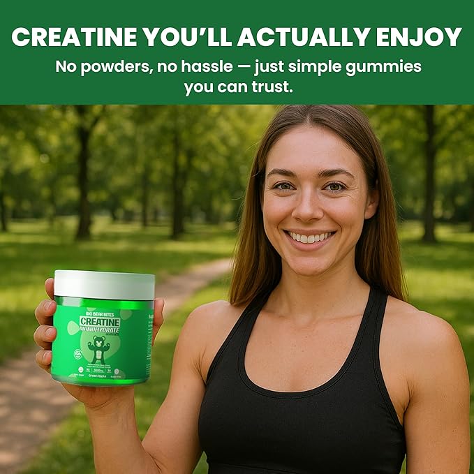 Creatine Monohydrate Gummies Bundle – Green Apple &amp Watermelon | 5000mg Per Serving | Sugar-Free Gluten-Free &amp Halal | 180 Gummies Total (2 x 90 Count) | for Men &amp Women