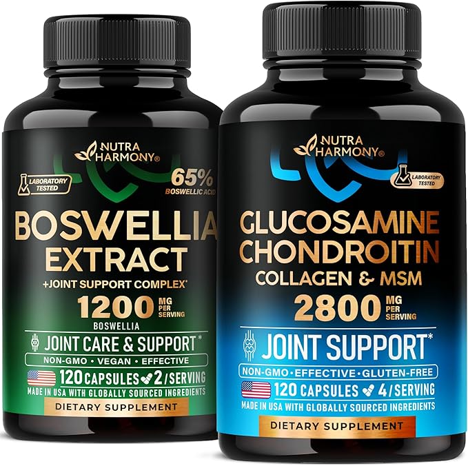 NUTRAHARMONY Glucosamine Chondroitin &amp Boswellia Extract Capsules