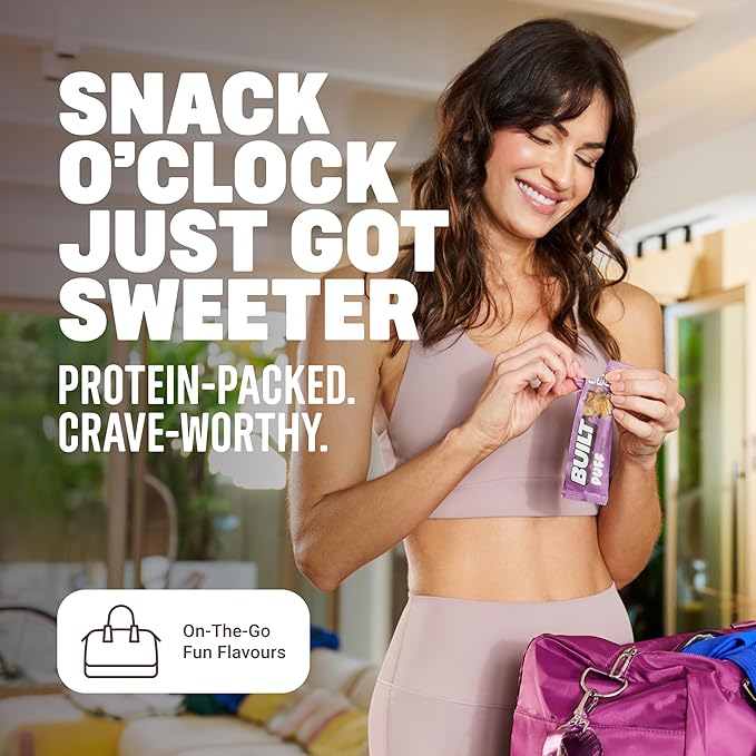 BUILT Bar Puff Protein Bars - Churro - 17g Protein Snack Bars with Collagen - Calorie Conscious &amp Gluten Free - 12 Count