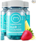 SugarBearPro Hair Vitamin Gummy 3 Month Supply Extra Strength Biotin 6000mcg Growth for Men &amp Women Vegan Vitamin B12 MSM Inositol Omega 3 Elderberry Certified Kosher Halal Cruelty-Free