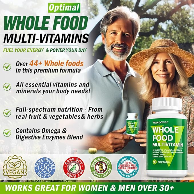 Whole Food Multivitamin + Iron Gummies | Whole Food Supplement for Energy Gut Immune Health | Blood Healthy &amp Energy Support for Iron Deficiency Anemia 90 Ct
