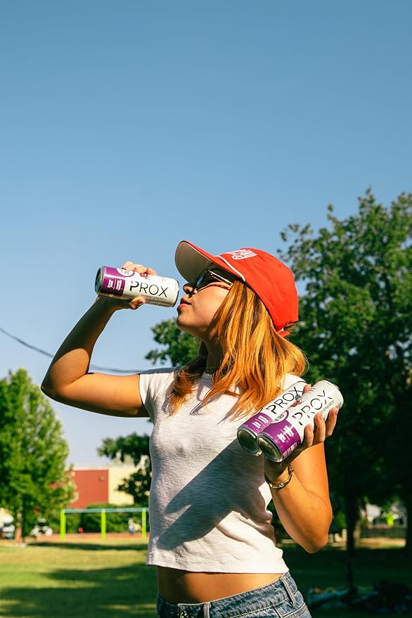 PROX Hybrid Energy Drink with 20g Protein Zero Sugar 200mg Natural Caffeine 90 Calories 12 Pack (Mixed Berry)