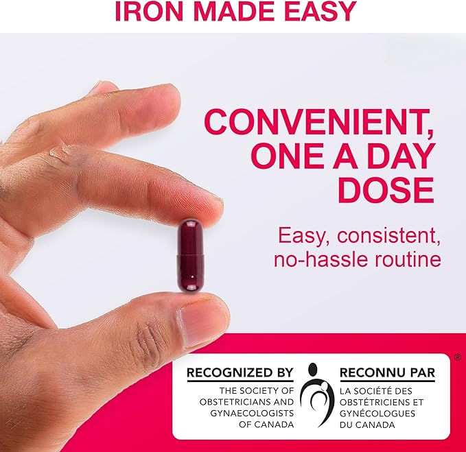 i-max Iron Supplement 150 mg Vitamin C 250 mg &amp B12 1000 mcg Iron Supplement for Women &amp Men No Artificial Dyes Vegan Once Daily 30 Capsules
