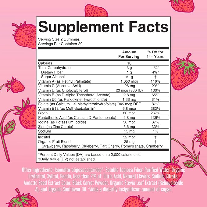 MaryRuth's Multivitamin Gummies for Women (Strawberry) &amp Iron Liquid (Berry) | Clean Label Project Verified® | Supplements for Beauty Immunity &amp Overall Health | Sugar Free Vegan Non-GMO