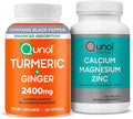 Qunol Turmeric &amp Magnesium: Turmeric Curcumin 2400mg 105 Capsules &amp Magnesium 270 Tablets