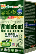 NOTO WholeLove Plus Men's Organic WholeFood Multivitamin Health Supplements for Immune Support Vitamin Vegan Friendly 60 Tables