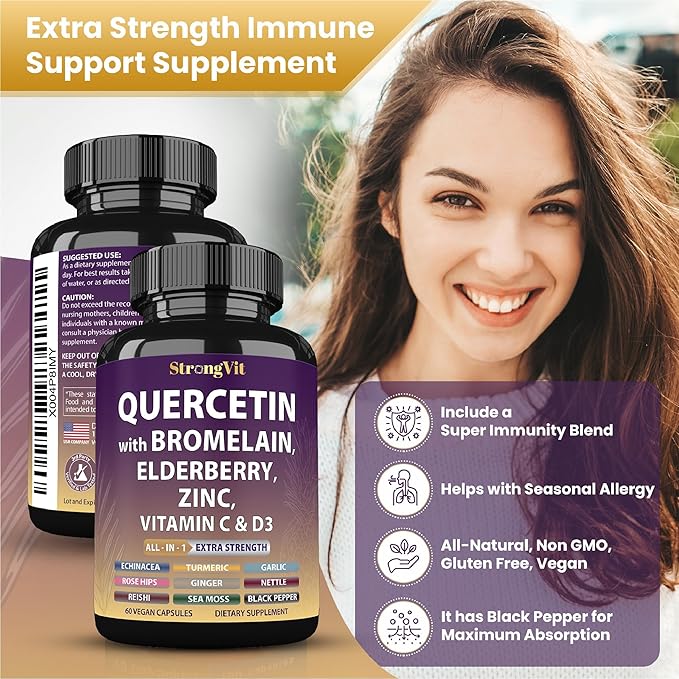 Cortisol Supplement &amp Quercetin Complex Bundle (120 Capsules)