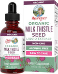 MARYRUTH'S Organic Milk Thistle Seed Liquid Extract Drops 1 fl oz | 1190 mg Milk Thistle Seed | Silybum marianum | Alcohol-Free | Vegan | USDA Organic | Non-GMO