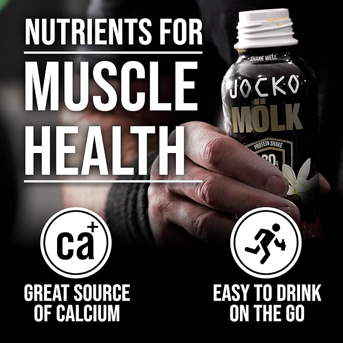 Jocko Fuel Mölk RTD Protein Shakes Bundle - Vanilla &amp Sweet Cream Coffee (Pack of 24)