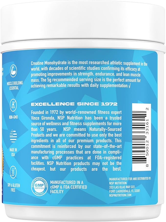 Micronized Creatine Powder | 100 Servings | 500 Grams | Easily Dissolved | Tasteless | Muscle-Building