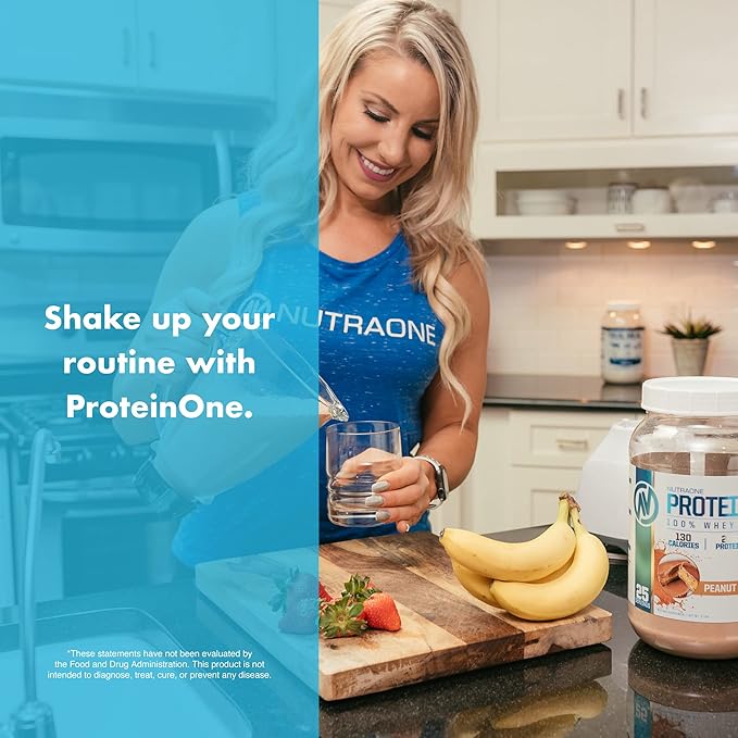 NutraOne ProteinOne Whey Protein Promote Recovery and Build Muscle with a Protein Shake Powder for Men &amp Women (Fruity Bites Cereal - 2 lbs.)
