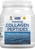 ANDREW LESSMAN Marine Collagen Peptides Powder and MSM 60 Servings - Supports Radiant Smooth Soft Skin Comfortable Joints. Pure. Super Soluble No Fishy Flavor No Additives Non-GMO