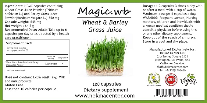 Hekma Center Organic Supplements for Iron Vegan.