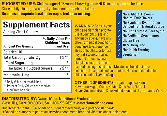 Nature Made Adult &amp Kids Melatonin Gummies Combo Pack for Restful Sleep Family Pack Sleep Aids for Adults &amp Kids Two Sleep Gummies Bottles