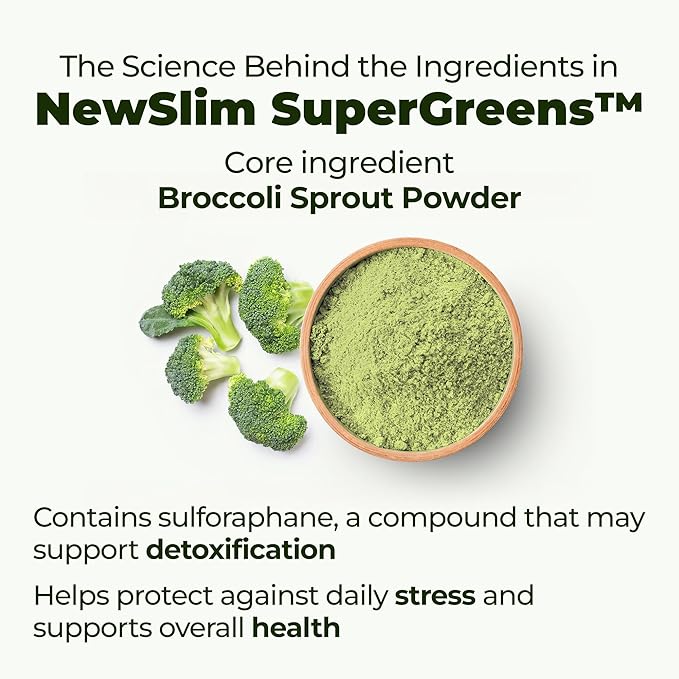 Happy Mammoth NewSlim SuperGreens with Spirulina Chlorella &amp Prebiotics Blend for Adults Supports Metabolism Energy &amp Reduces Carb Cravings 24 Servings Vanilla Flavor