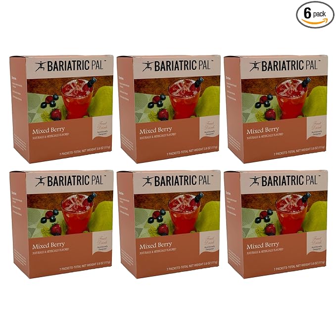 BariatricPal 12g Protein Sugar-Free Fruit Drink - Mixed Berry (6-Pack)