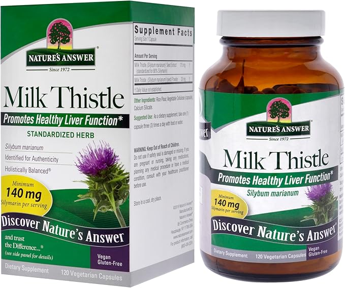Nature's Answer Milk Thistle Seed Vegetarian Capsules 120-Count