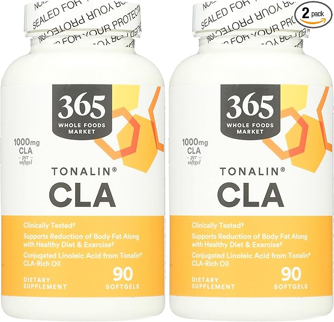 365 by Whole Foods Market Tonalin Cla 1300Mg 90 Softgels (Pack of 2)