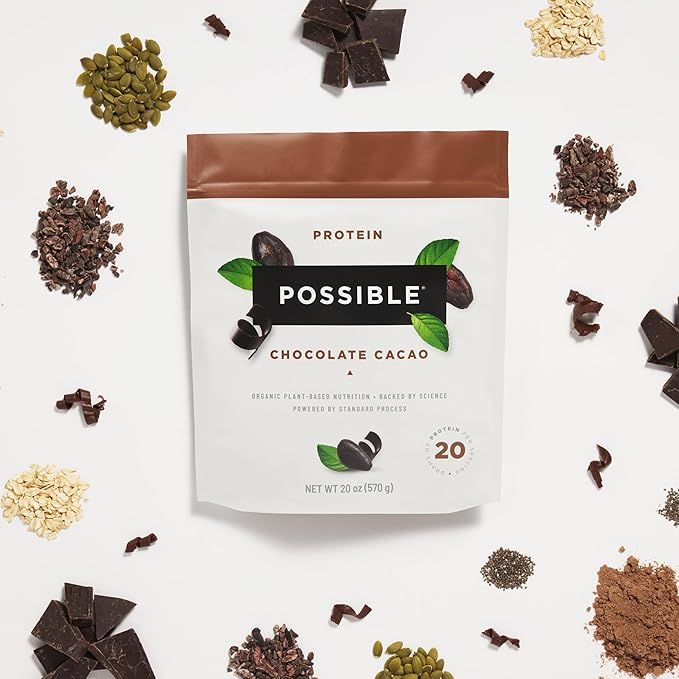 Protein Powder - Muscle Growth &amp Recovery Support - Plant-Based Protein - Essential Amino Acids &amp BCAAs - Vegan Gluten-Free &amp USDA Organic - Chocolate 1.25 Pound (Pack of 1)