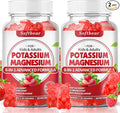 softbear Potassium Gummies for Adults High Absorption Magnesium Potassium Supplement with Vitamin B6 for Leg Cramps &amp Muscle Health Sugar-Free Vegan Strawberry 120 Gummies