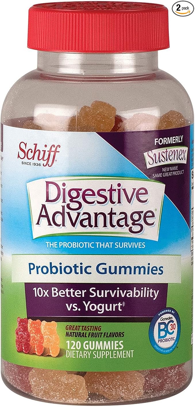Schiff Digestive Advantage Probiotic Gummies 120 Count Pack of 2