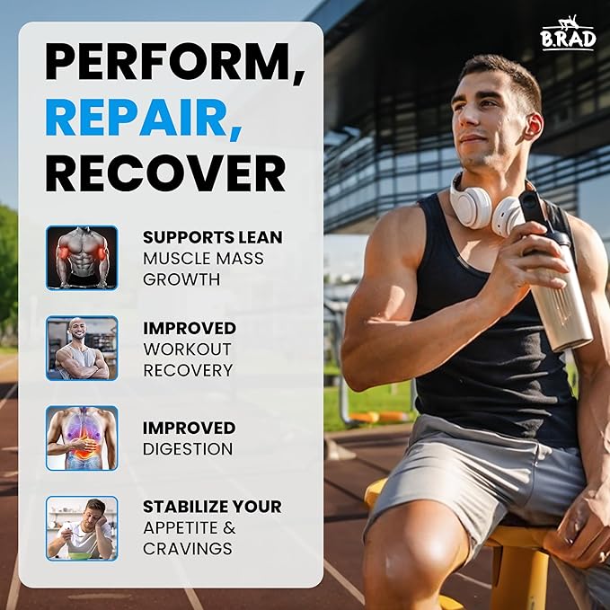 B.rad Superfuel - Grass Fed Whey Protein Isolate Boosted with Creatine | Farm-Fresh Easy-to-Digest Clean Ingredients | 2 Pounds | 100% USA Sourced | Vanilla Bean