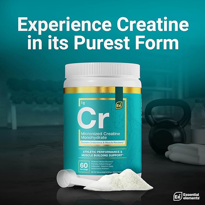 Essential Elements T-Hero + Micronized Creatine Monohydrate | Male Health Supplement - Muscle Support &amp T-Health
