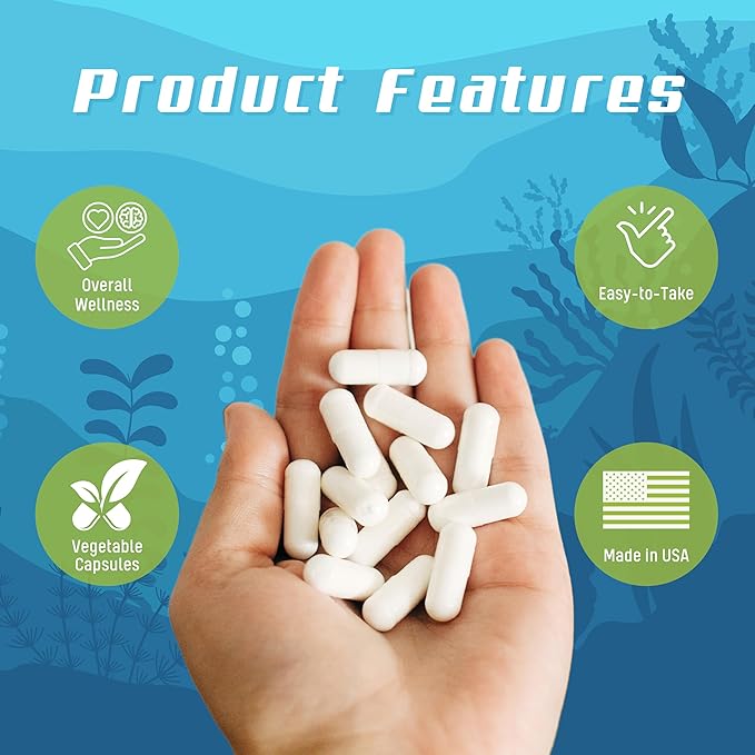 Daily Health - Pure Okinawa Coral Calcium - Marine-Grade Supplement with 72 Trace Minerals - 1475mg 540 Vegetable Capsules (6 Month Supply)