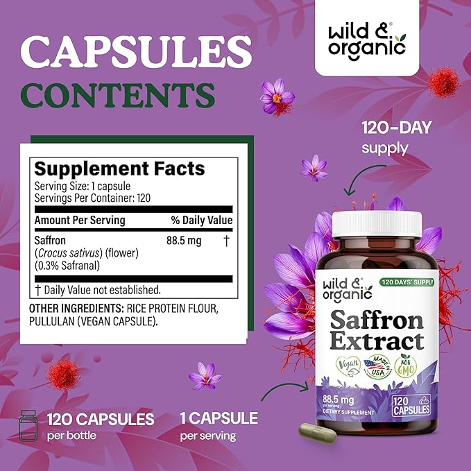 Turmeric Ginger 120 Capsules &amp Saffron Extract 120 Capsules