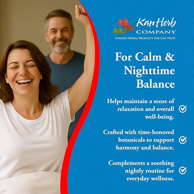 Kan Herbs Company Zizyphus Sleep Formula – Traditional Chinese Herbal Blend for Nighttime Balance and Relaxation Support Promotes Overall Well-Being and Harmony Herbal Supplement 120 Tablets