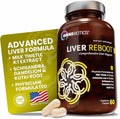 OmniBiotics Liver Cleanse Detox &amp Repair Supplement – Milk Thistle Dandelion Root Alpha Lipoic Acid Artichoke Extract Schisandra Silymarin – 60 Vegan Capsules