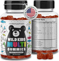 Wild Foods Kids Multivitamin Gummies – Natural Skin Immune &amp Bones Support with Kids Vitamins A C D E B12 Iron &amp DHA – Probiotics &amp multivitamin for Growth – 60 Flavored Gummies
